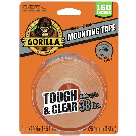 GORILLA GLUE Double Sided 1 in. W X 150 in. L Mounting Tape Clear, 6PK 6036002